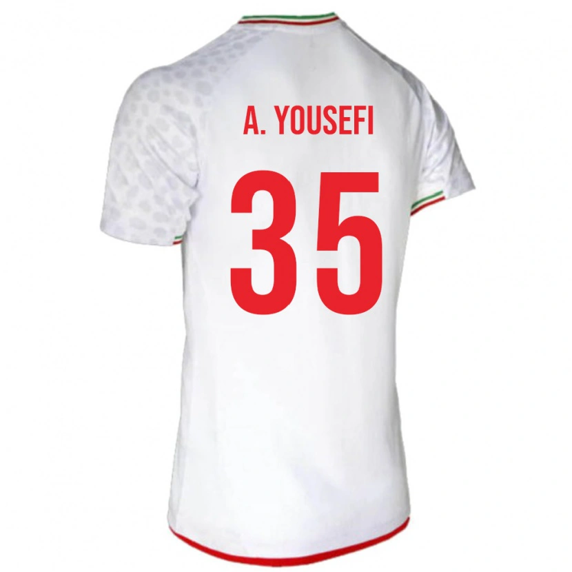 Danxen Kvinnor Iran Arya Yousefi #35 Vit Röd Hemmatröja Matchtröjor 26-28 Tröjor T-Tröja