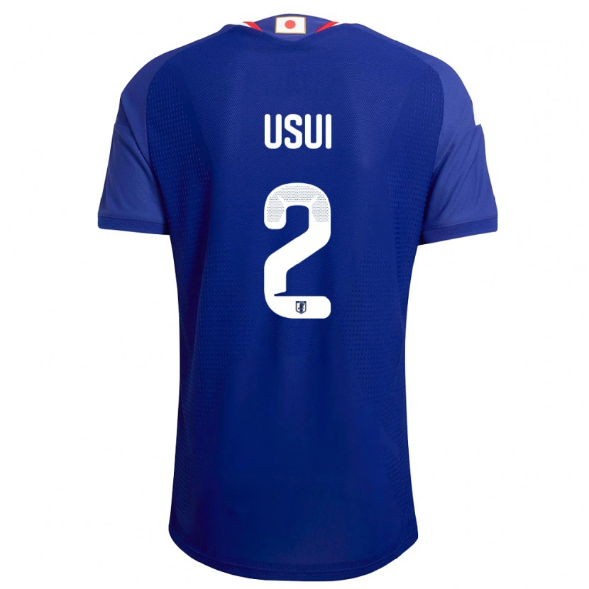 Danxen Kvinnor Japan Tsubasa Usui #2 Blå Vit Röd Hemmatröja Matchtröjor 26-28 Tröjor T-Tröja