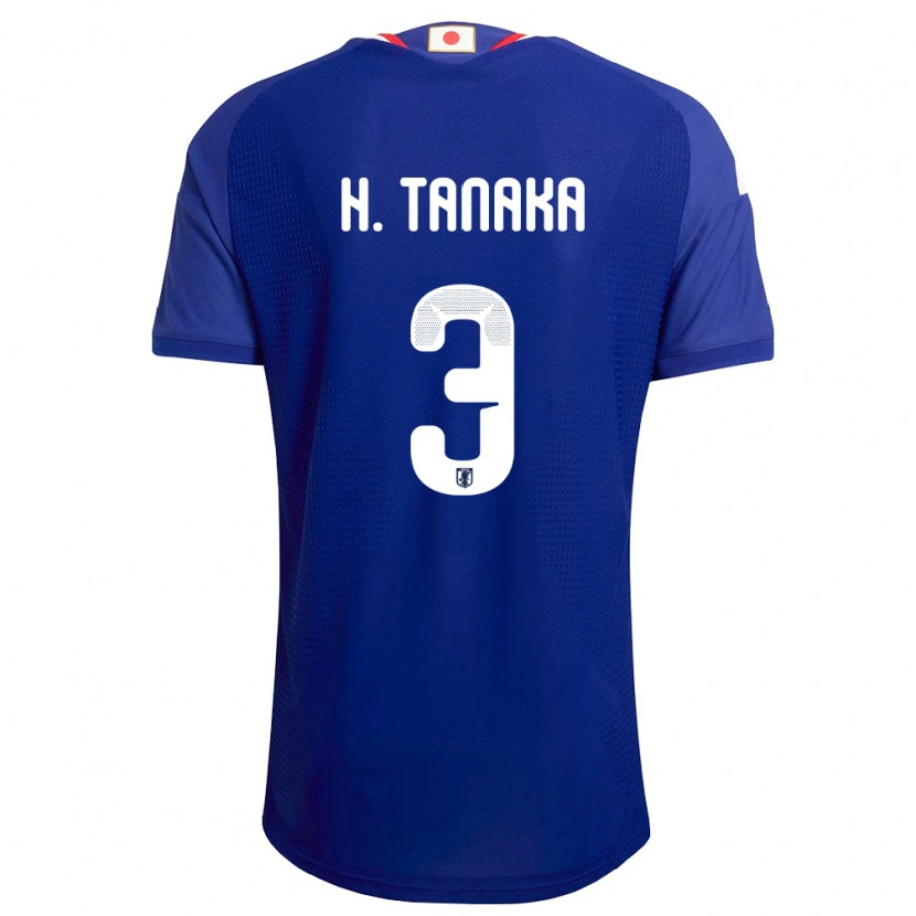 Danxen Kvinnor Japan Hayato Tanaka #3 Blå Vit Röd Hemmatröja Matchtröjor 26-28 Tröjor T-Tröja
