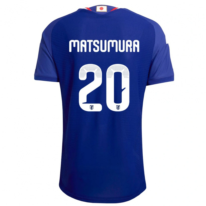 Danxen Kvinnor Japan Yuta Matsumura #20 Blå Vit Röd Hemmatröja Matchtröjor 26-28 Tröjor T-Tröja