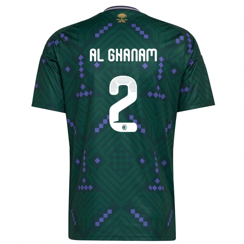 Danxen Kvinnor Saudi-Arabien Sultan Al Ghanaischem #2 Grön Lila Vit Hemmatröja Matchtröjor 26-28 Tröjor T-Tröja