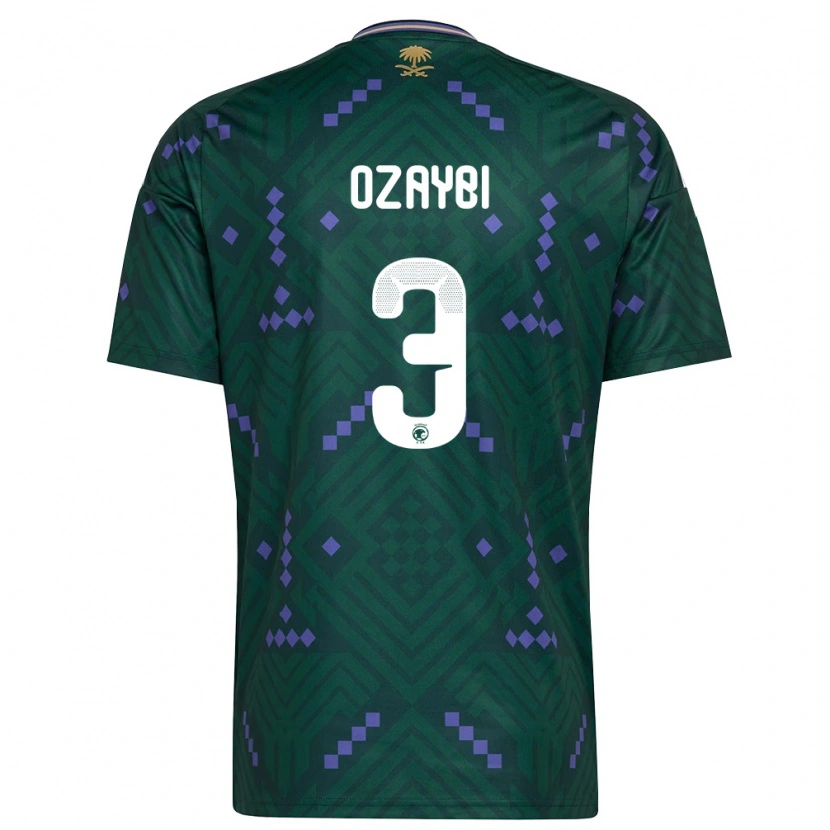 Danxen Kvinnor Saudi-Arabien Raed Ozaybi #3 Grön Lila Vit Hemmatröja Matchtröjor 26-28 Tröjor T-Tröja