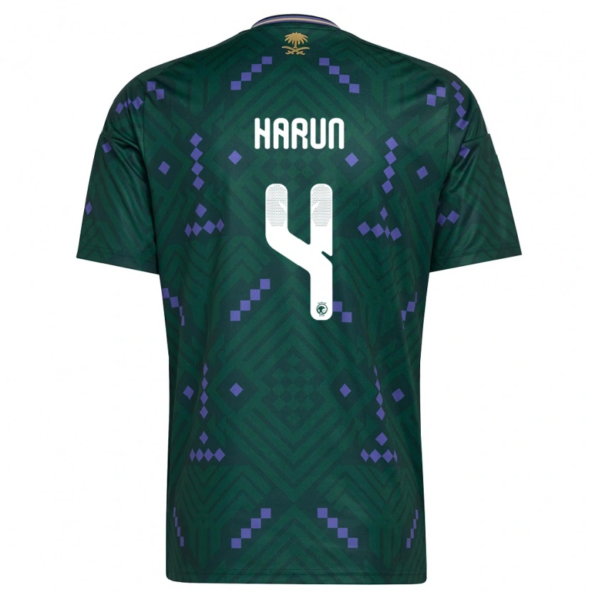 Danxen Kvinnor Saudi-Arabien Saud Haroun #4 Grön Lila Vit Hemmatröja Matchtröjor 26-28 Tröjor T-Tröja
