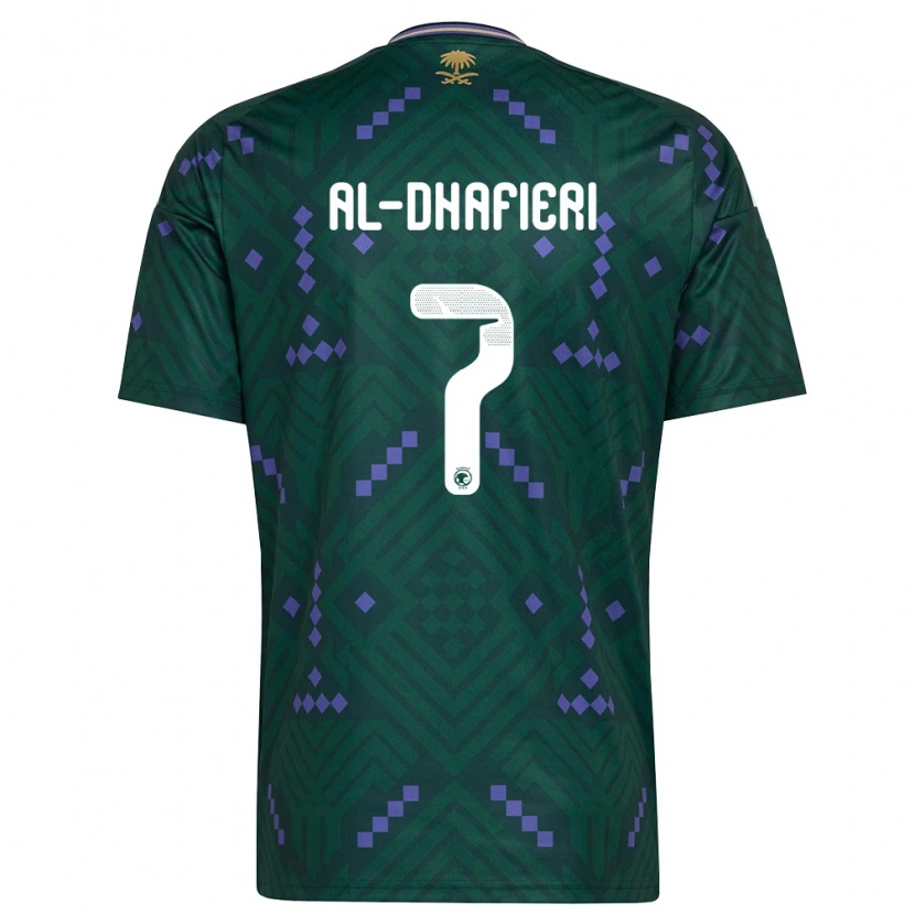 Danxen Kvinnor Saudi-Arabien Jathob Al-Dhafieri #7 Grön Lila Vit Hemmatröja Matchtröjor 26-28 Tröjor T-Tröja
