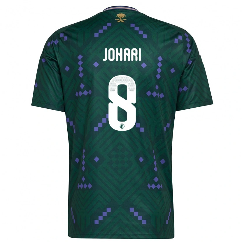 Danxen Kvinnor Saudi-Arabien Layan Johari #8 Grön Lila Vit Hemmatröja Matchtröjor 26-28 Tröjor T-Tröja