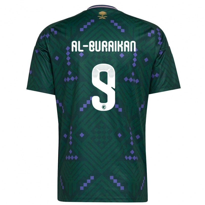 Danxen Kvinnor Saudi-Arabien Firas Al-Buraikan #9 Grön Lila Vit Hemmatröja Matchtröjor 26-28 Tröjor T-Tröja