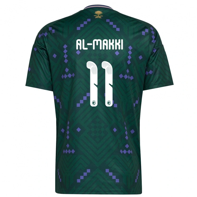 Danxen Kvinnor Saudi-Arabien Ali Al-Makki #11 Grön Lila Vit Hemmatröja Matchtröjor 26-28 Tröjor T-Tröja