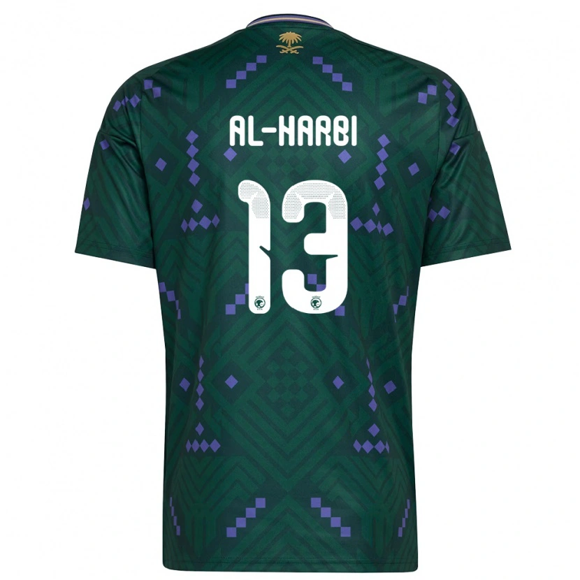 Danxen Kvinnor Saudi-Arabien Moteb Al-Harbi #13 Grön Lila Vit Hemmatröja Matchtröjor 26-28 Tröjor T-Tröja