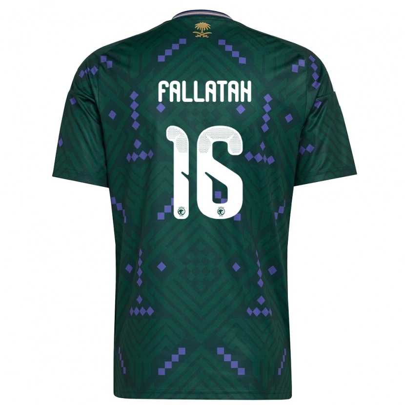 Danxen Kvinnor Saudi-Arabien Ayman Fallatah #16 Grön Lila Vit Hemmatröja Matchtröjor 26-28 Tröjor T-Tröja