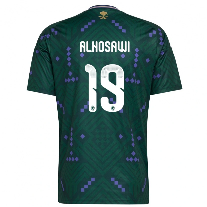 Danxen Kvinnor Saudi-Arabien Zakrei Alhosawi #19 Grön Lila Vit Hemmatröja Matchtröjor 26-28 Tröjor T-Tröja