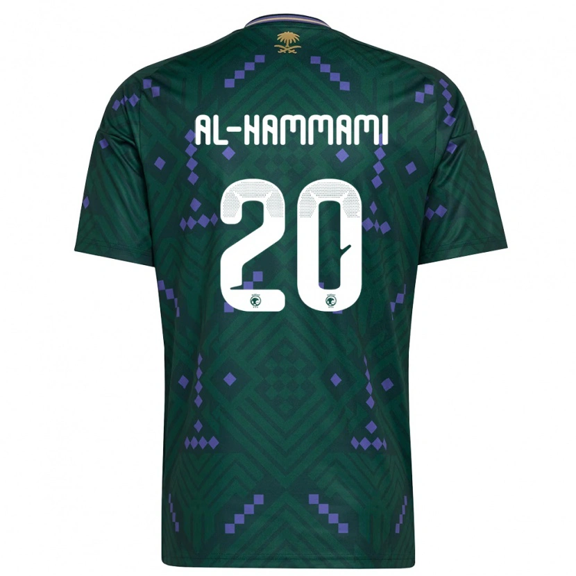 Danxen Kvinnor Saudi-Arabien Hammam Al-Hammami #20 Grön Lila Vit Hemmatröja Matchtröjor 26-28 Tröjor T-Tröja