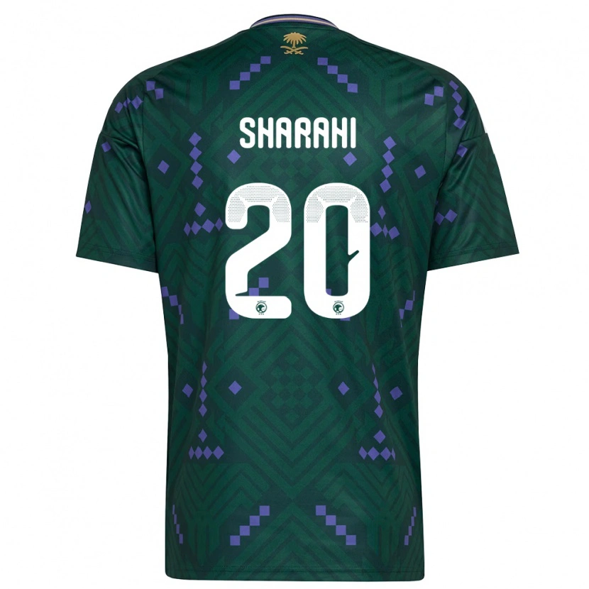 Danxen Kvinnor Saudi-Arabien Anwar Sharahi #20 Grön Lila Vit Hemmatröja Matchtröjor 26-28 Tröjor T-Tröja
