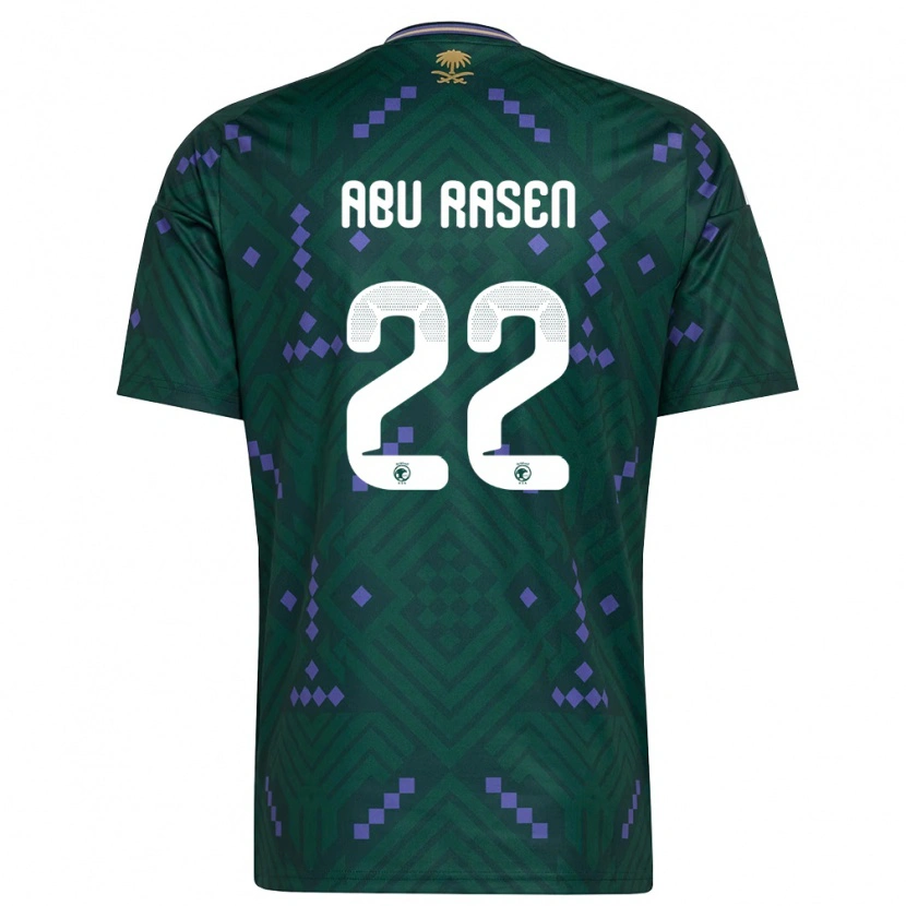 Danxen Kvinnor Saudi-Arabien Ahmad Abu Rasen #22 Grön Lila Vit Hemmatröja Matchtröjor 26-28 Tröjor T-Tröja