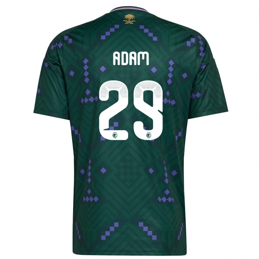 Danxen Kvinnor Saudi-Arabien Hamed Adam #29 Grön Lila Vit Hemmatröja Matchtröjor 26-28 Tröjor T-Tröja