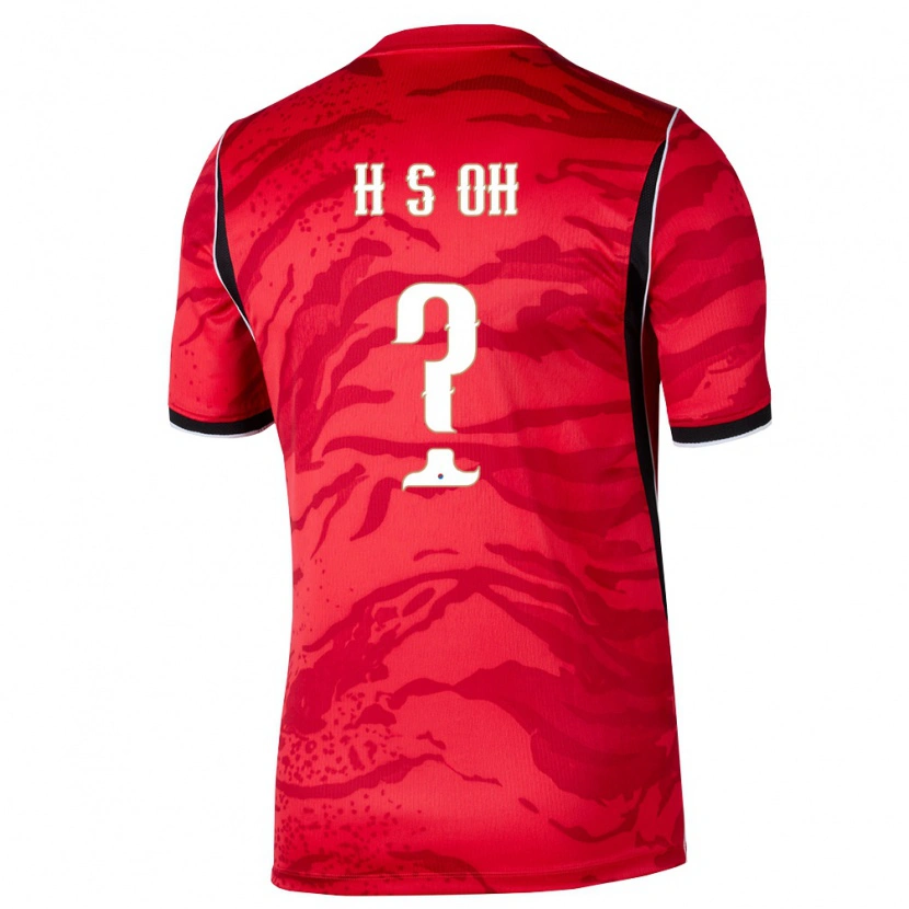 Danxen Kvinnor Sydkorea Seong-Hyuk Oh #0 Röd Vit Svart Hemmatröja Matchtröjor 26-28 Tröjor T-Tröja