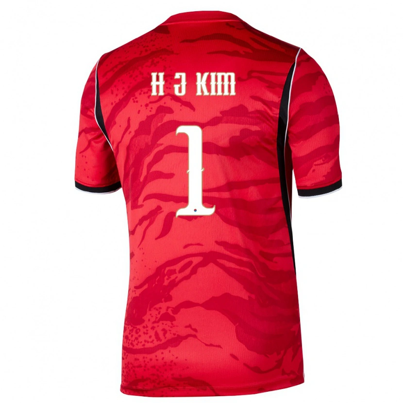 Danxen Kvinnor Sydkorea Jeong-Hoon Kim #1 Röd Vit Svart Hemmatröja Matchtröjor 26-28 Tröjor T-Tröja