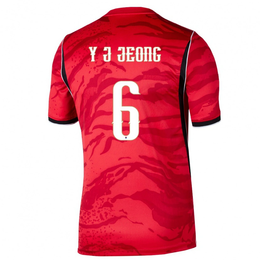 Danxen Kvinnor Sydkorea Jeong Yu Jin #6 Röd Vit Svart Hemmatröja Matchtröjor 26-28 Tröjor T-Tröja