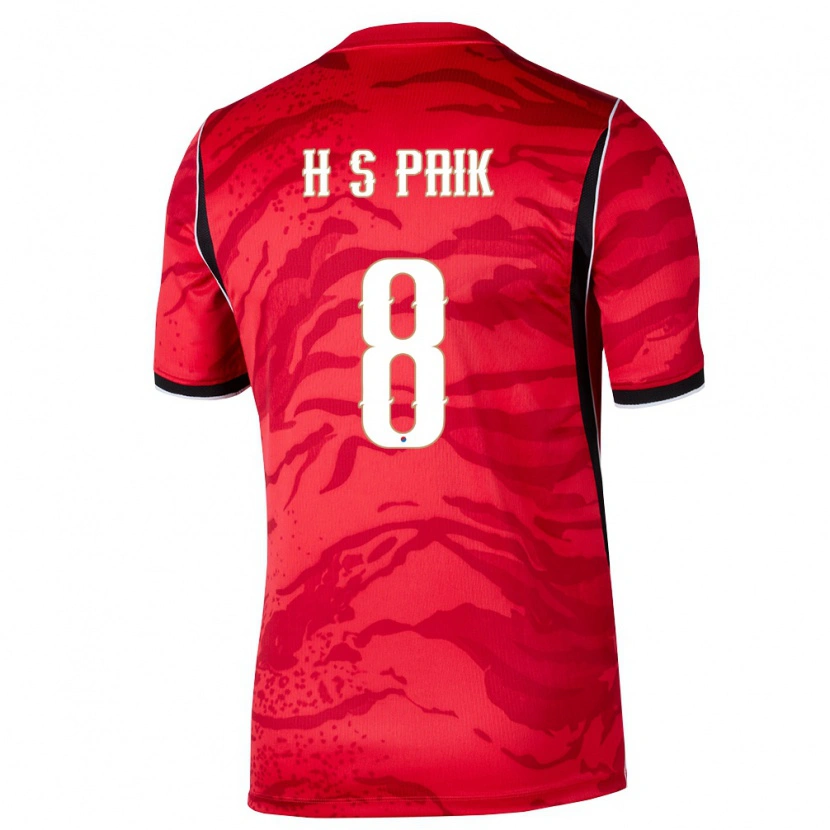 Danxen Kvinnor Sydkorea Seung-Ho Paik #8 Röd Vit Svart Hemmatröja Matchtröjor 26-28 Tröjor T-Tröja