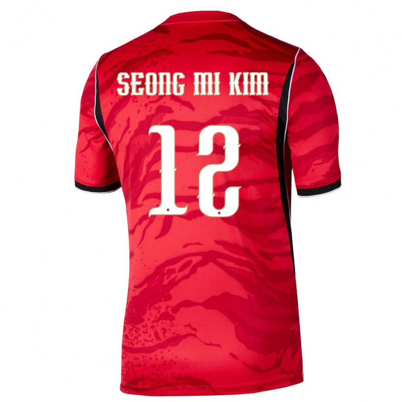 Danxen Kvinnor Sydkorea Kim Seong Mi #12 Röd Vit Svart Hemmatröja Matchtröjor 26-28 Tröjor T-Tröja