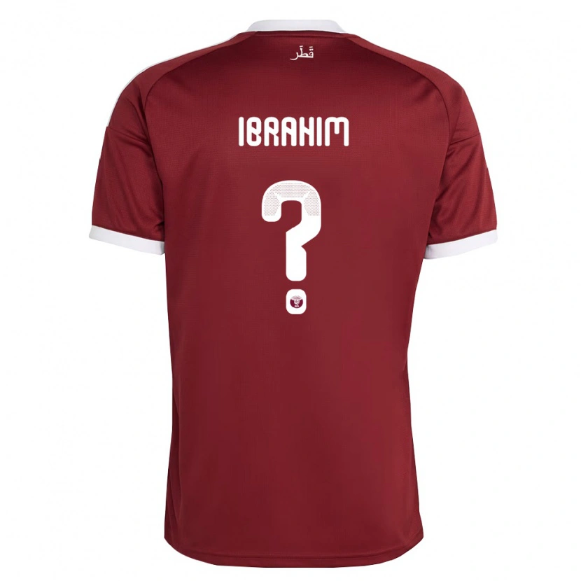 Danxen Kvinnor Qatar Abdulrasheed Ibrahim #0 Röd Burgund Vit Hemmatröja Matchtröjor 26-28 Tröjor T-Tröja