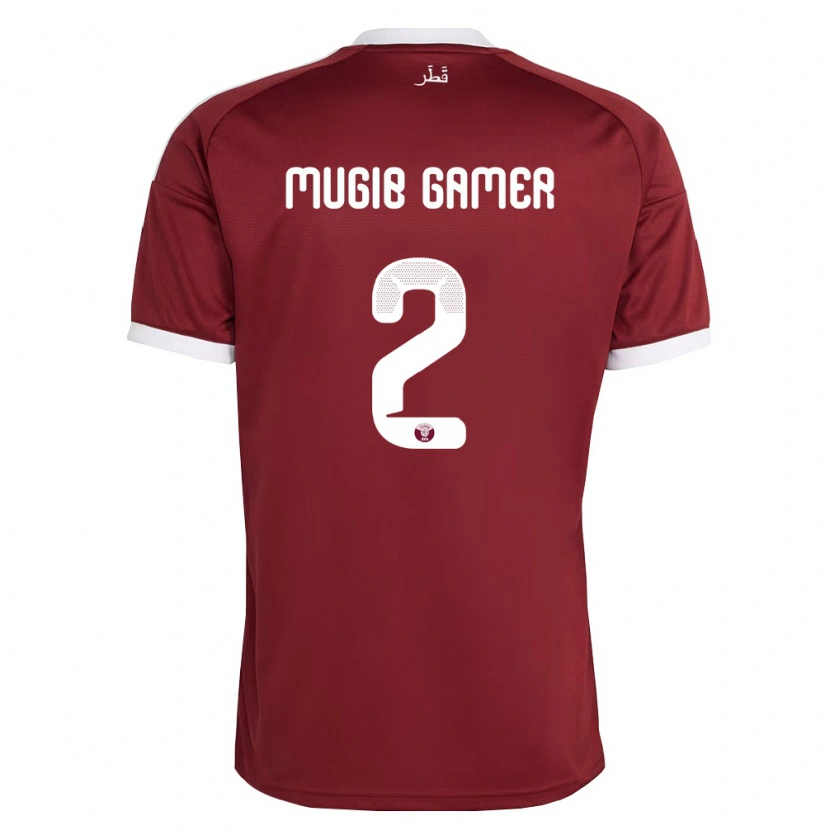 Danxen Kvinnor Qatar Abdalla Mugib Gamer #2 Röd Burgund Vit Hemmatröja Matchtröjor 26-28 Tröjor T-Tröja