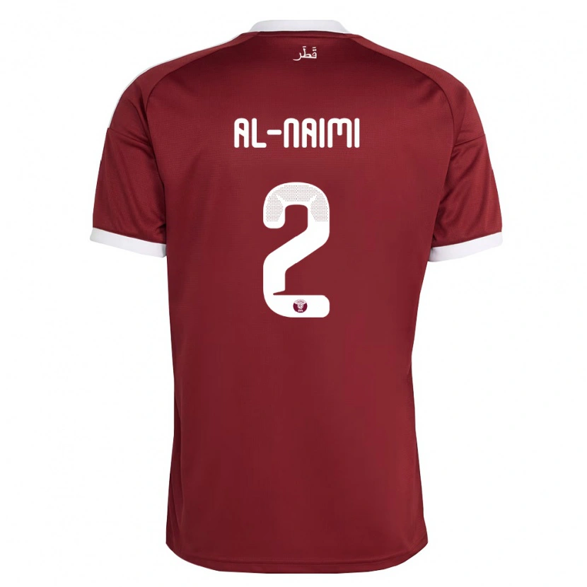Danxen Kvinnor Qatar Amna Al Naimi #2 Röd Burgund Vit Hemmatröja Matchtröjor 26-28 Tröjor T-Tröja