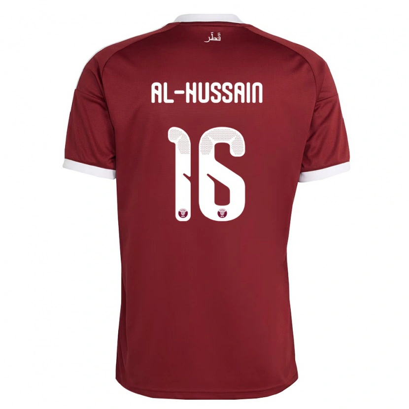 Danxen Kvinnor Qatar Al-Hashmi Al-Hussain #16 Röd Burgund Vit Hemmatröja Matchtröjor 26-28 Tröjor T-Tröja