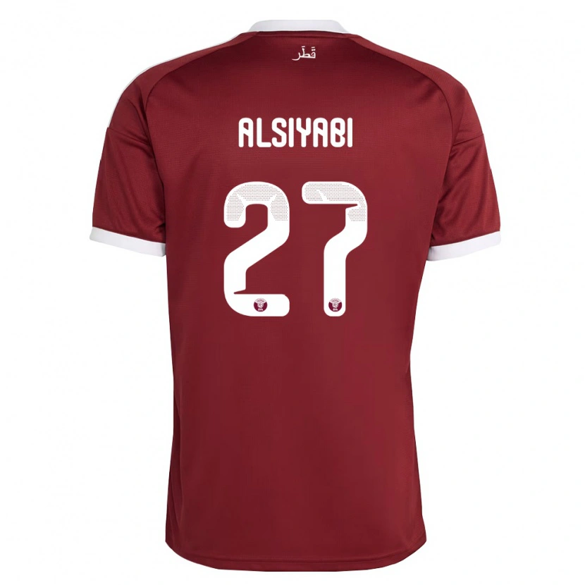 Danxen Kvinnor Qatar Nasra Alsiyabi #27 Röd Burgund Vit Hemmatröja Matchtröjor 26-28 Tröjor T-Tröja