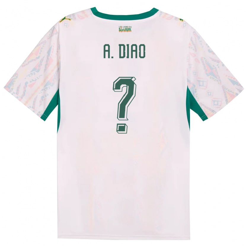 Danxen Kvinnor Senegal Assane Diao #0 Vit Grön Gul Hemmatröja Matchtröjor 26-28 Tröjor T-Tröja
