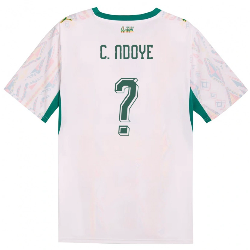 Danxen Kvinnor Senegal Cheikh Ndoye #0 Vit Grön Gul Hemmatröja Matchtröjor 26-28 Tröjor T-Tröja