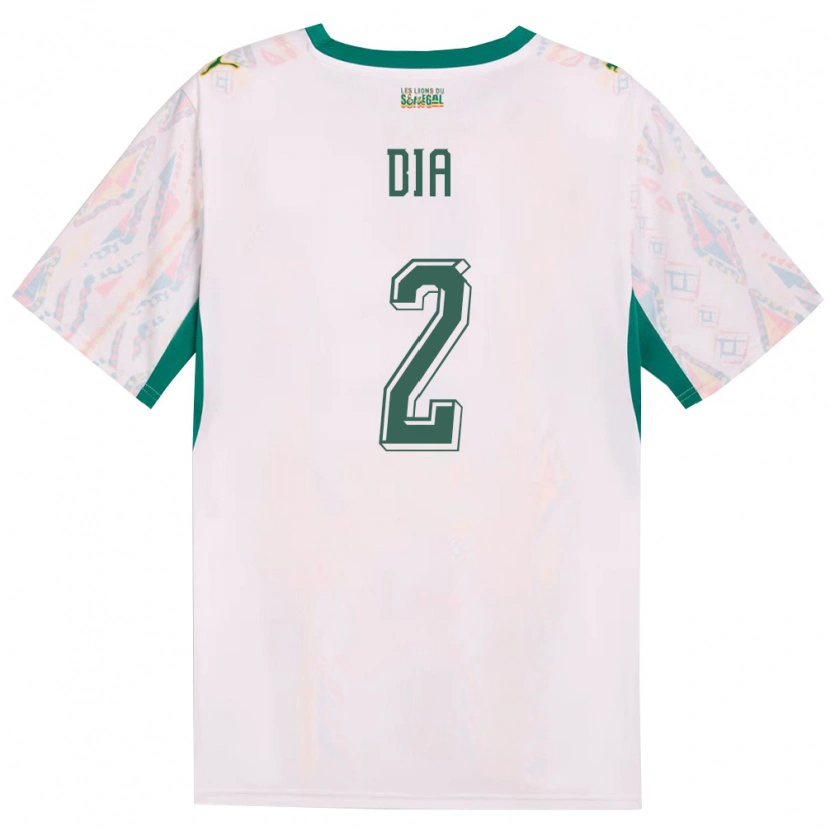 Danxen Kvinnor Senegal Taly Dia #2 Vit Grön Gul Hemmatröja Matchtröjor 26-28 Tröjor T-Tröja