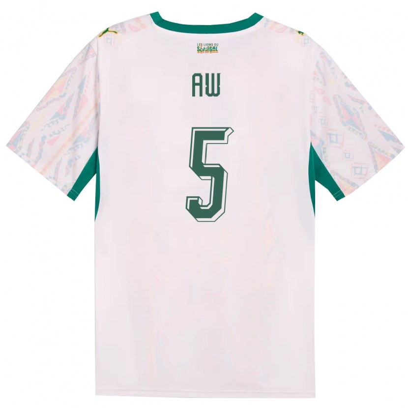 Danxen Kvinnor Senegal Souleymane Aw #5 Vit Grön Gul Hemmatröja Matchtröjor 26-28 Tröjor T-Tröja