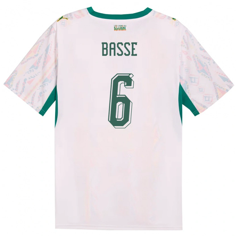 Danxen Kvinnor Senegal Souleymane Basse #6 Vit Grön Gul Hemmatröja Matchtröjor 26-28 Tröjor T-Tröja