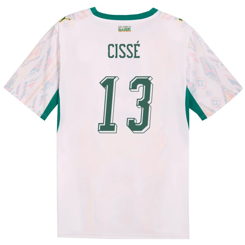 Danxen Kvinnor Senegal Souleymane Cisse #13 Vit Grön Gul Hemmatröja Matchtröjor 26-28 Tröjor T-Tröja