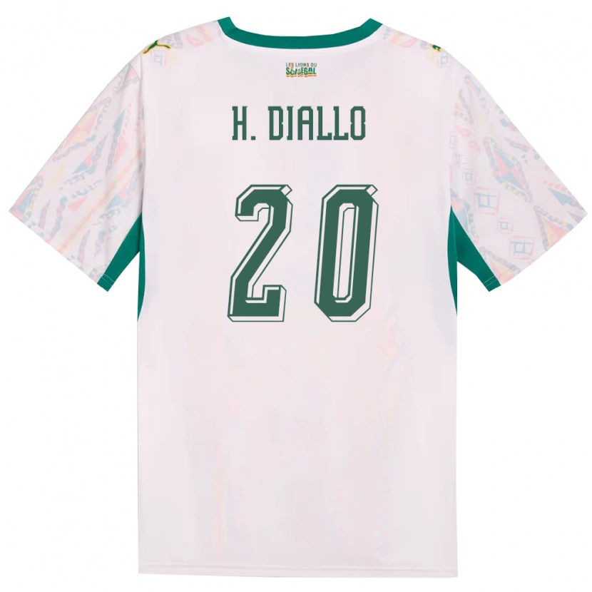 Danxen Kvinnor Senegal Habib Diallo #20 Vit Grön Gul Hemmatröja Matchtröjor 26-28 Tröjor T-Tröja