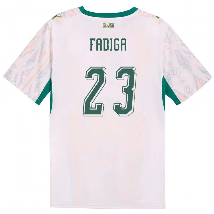 Danxen Kvinnor Senegal Noah Fadiga #23 Vit Grön Gul Hemmatröja Matchtröjor 26-28 Tröjor T-Tröja