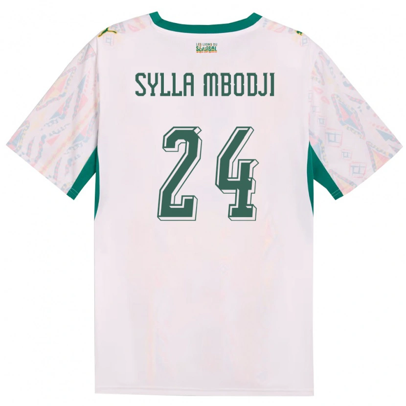 Danxen Kvinnor Senegal Coumba Sylla Mbodji #24 Vit Grön Gul Hemmatröja Matchtröjor 26-28 Tröjor T-Tröja
