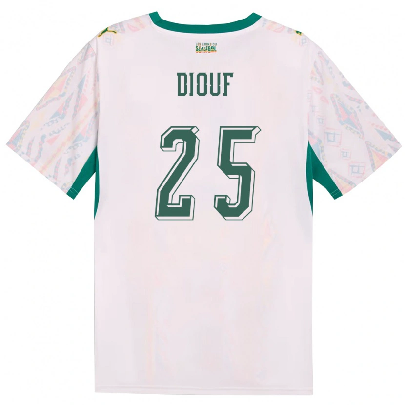 Danxen Kvinnor Senegal El Hadji Malick Diouf #25 Vit Grön Gul Hemmatröja Matchtröjor 26-28 Tröjor T-Tröja