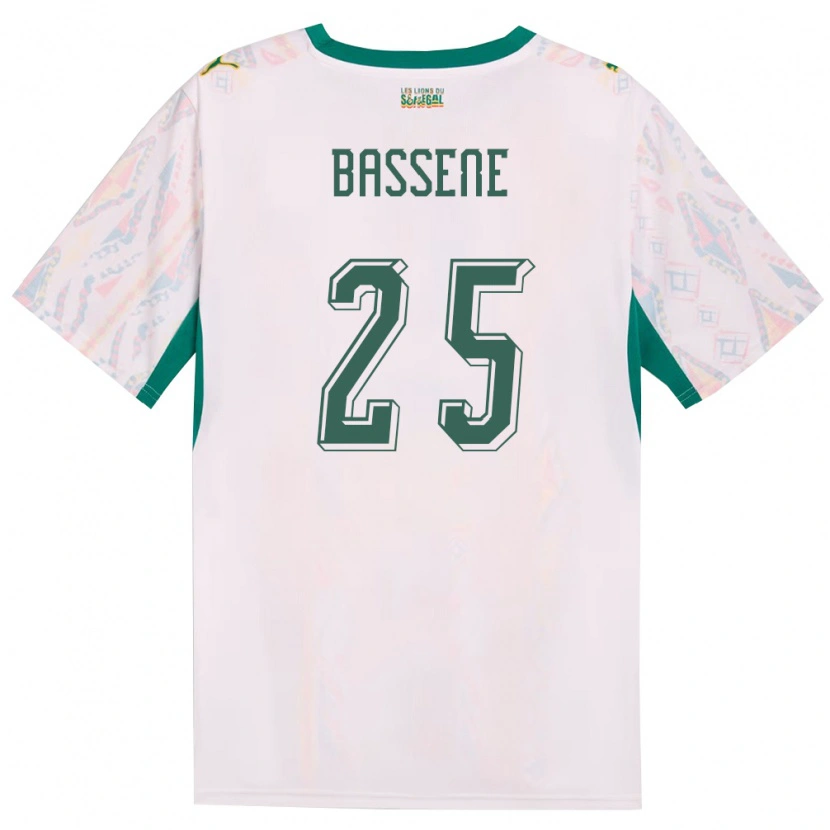 Danxen Kvinnor Senegal Pascaline Bassene #25 Vit Grön Gul Hemmatröja Matchtröjor 26-28 Tröjor T-Tröja