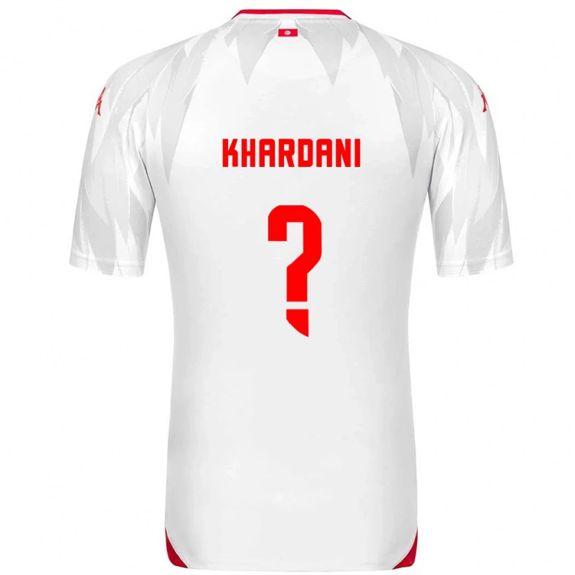 Danxen Kvinnor Tunisien Anas Khardani #0 Vit Röd Hemmatröja Matchtröjor 26-28 Tröjor T-Tröja