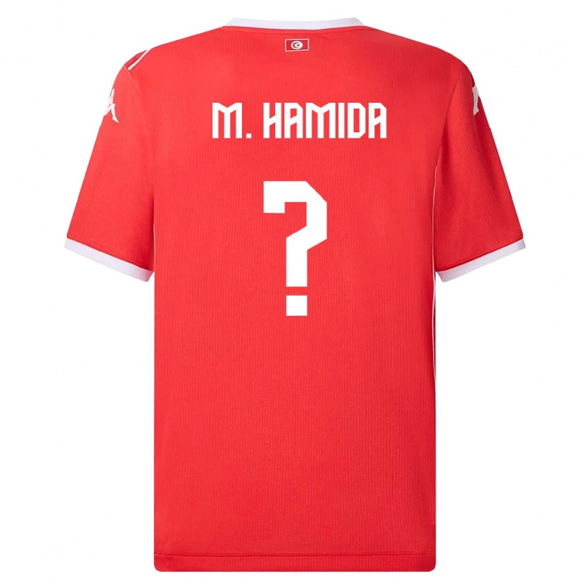 Danxen Kvinnor Tunisien Mohamed Amine Ben Hamida #0 Röd Vit Hemmatröja Matchtröjor 26-28 Tröjor T-Tröja