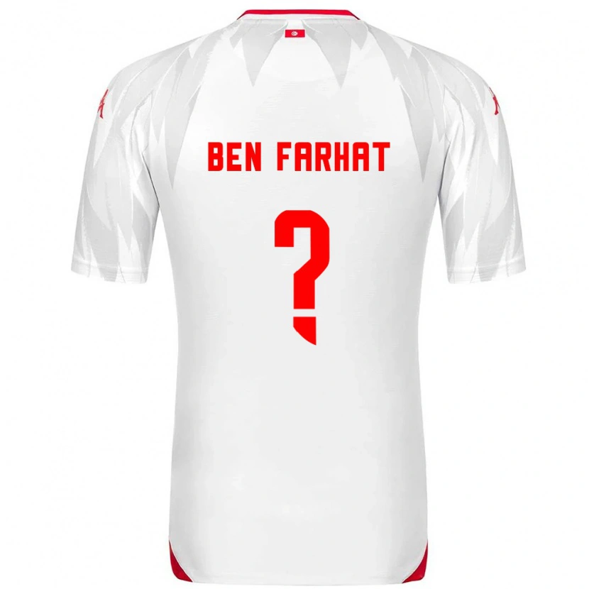 Danxen Kvinnor Tunisien Louey Ben Farhat #0 Vit Röd Hemmatröja Matchtröjor 26-28 Tröjor T-Tröja