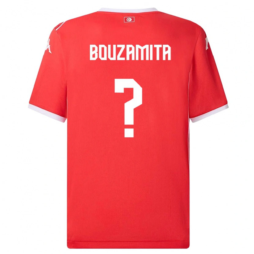 Danxen Kvinnor Tunisien Alexandre Bouzamita #0 Röd Vit Hemmatröja Matchtröjor 26-28 Tröjor T-Tröja