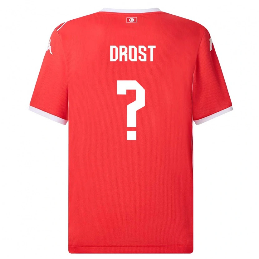 Danxen Kvinnor Tunisien Corean Drost #0 Röd Vit Hemmatröja Matchtröjor 26-28 Tröjor T-Tröja