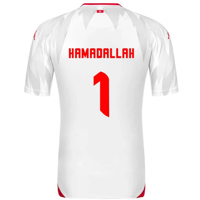 Danxen Kvinnor Tunisien Marouane Hamadallah #1 Vit Röd Hemmatröja Matchtröjor 26-28 Tröjor T-Tröja