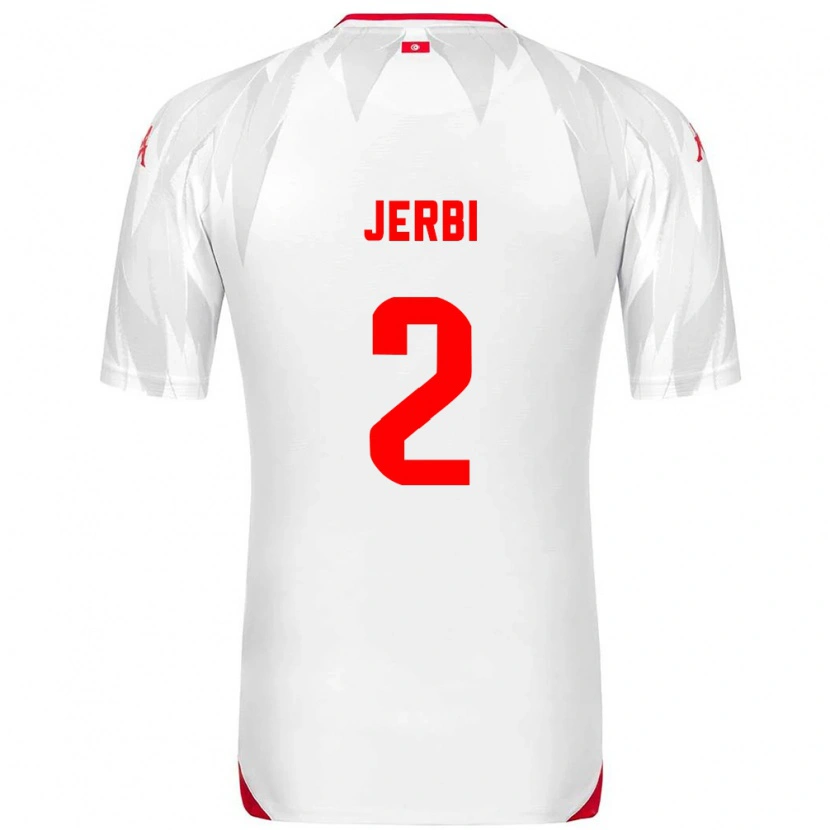 Danxen Kvinnor Tunisien Rayan Jerbi #2 Vit Röd Hemmatröja Matchtröjor 26-28 Tröjor T-Tröja