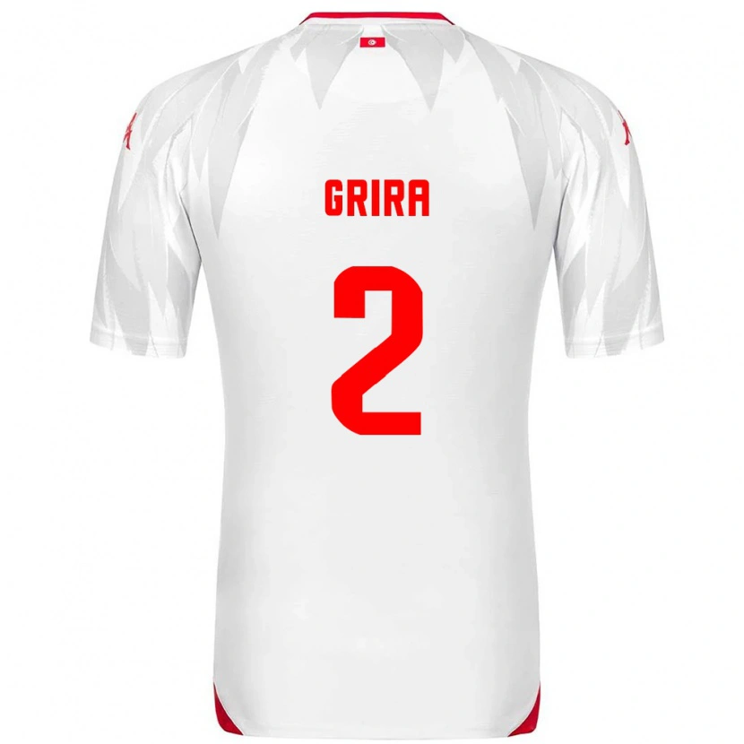 Danxen Kvinnor Tunisien Ayoub Grira #2 Vit Röd Hemmatröja Matchtröjor 26-28 Tröjor T-Tröja