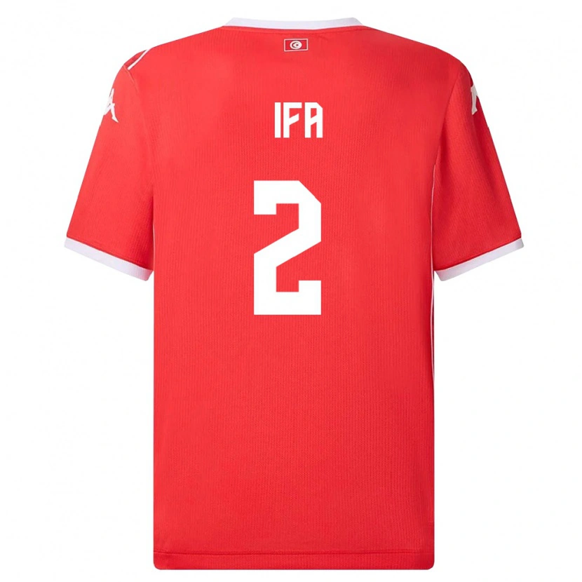 Danxen Kvinnor Tunisien Bilel Ifa #2 Röd Vit Hemmatröja Matchtröjor 26-28 Tröjor T-Tröja