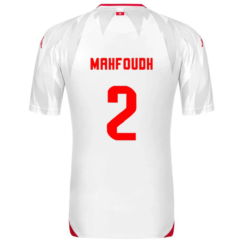 Danxen Kvinnor Tunisien Dhikra Mahfoudh #2 Vit Röd Hemmatröja Matchtröjor 26-28 Tröjor T-Tröja
