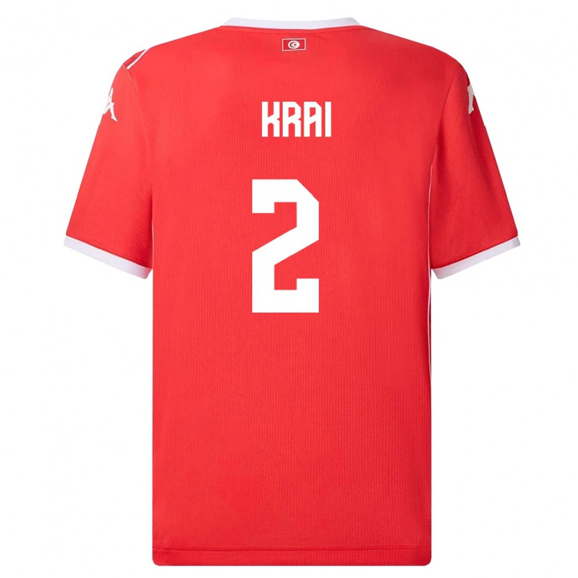 Danxen Kvinnor Tunisien Kabil Krai #2 Röd Vit Hemmatröja Matchtröjor 26-28 Tröjor T-Tröja